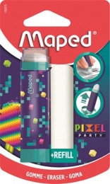 Radírstift, pótbéllel, MAPED "Pixel Party"